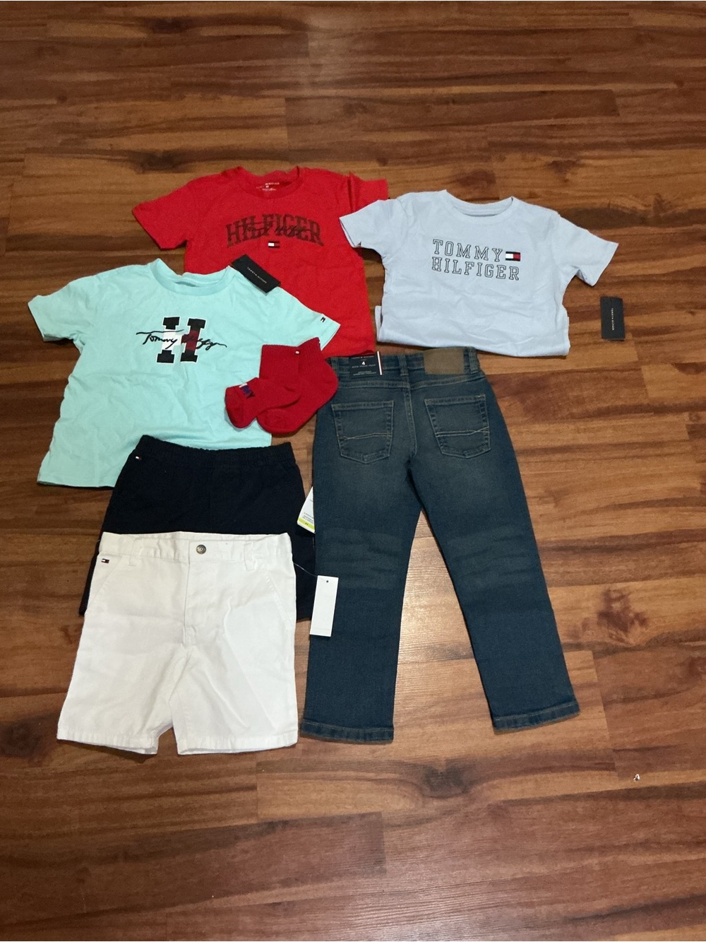 Bundle seven pieces sz 4 Tommy Hilfiger Kids Red Logo Tee - Toddler nwt Boys